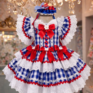 Vestido junino azul