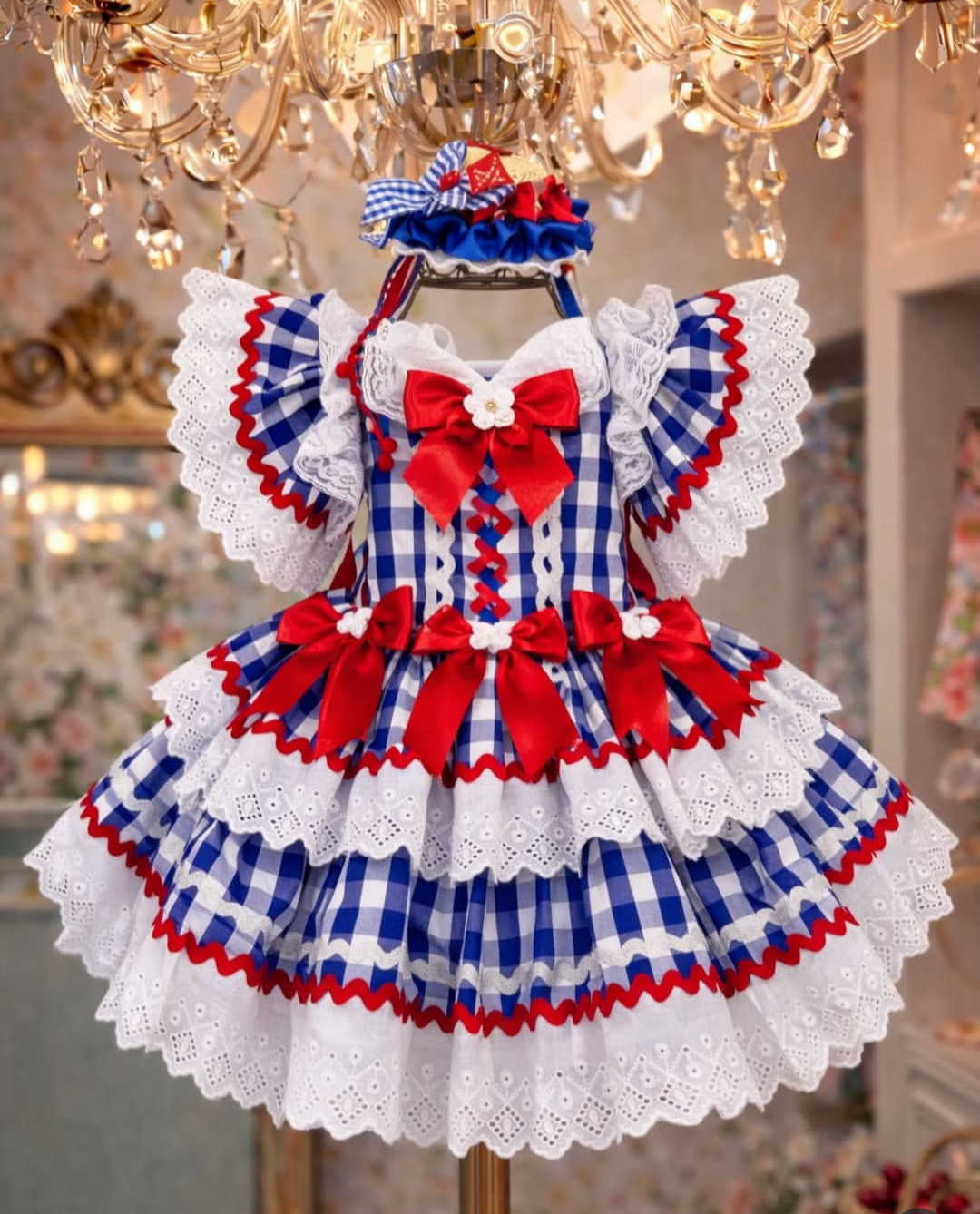 Vestido junino azul
